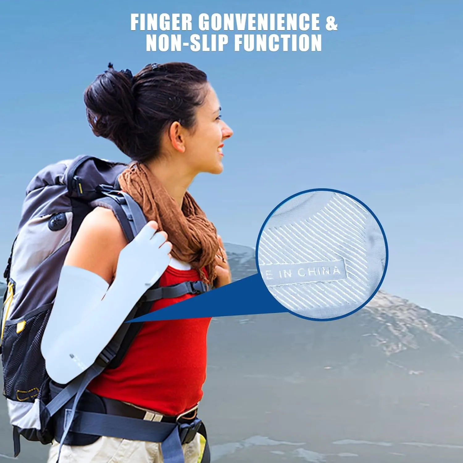 UV Protection Gloves - Non Slip Sunblock Gloves for Summer Outdoor Fishing & Driving L Size