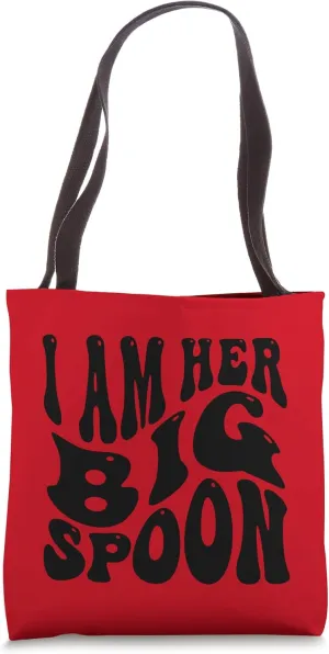 Valentine's Day Couple Outfit I'm Her Big Spoon Small Spoon Tote Bag