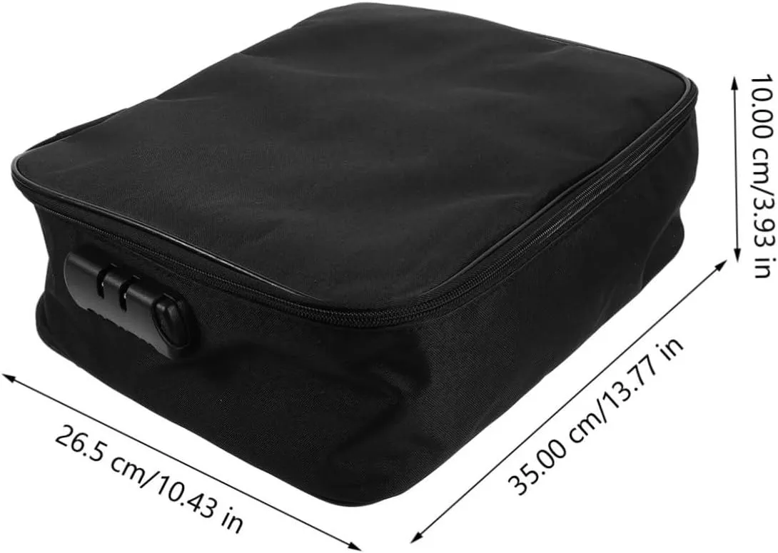 VALICLUD Secure Document Organizer Case Travel Document Storage Bag Oxford Fabric Large Capacity Password Lock
