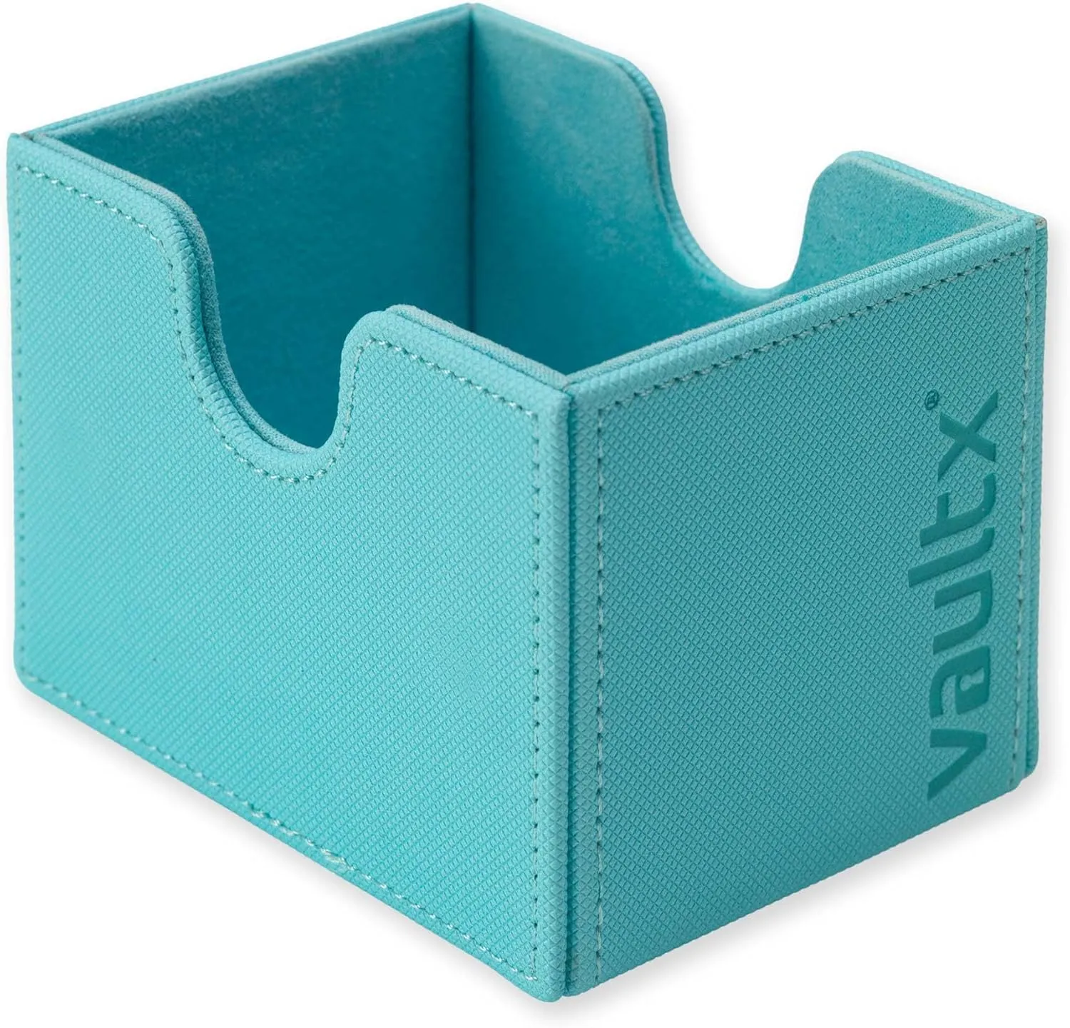 Vault X Trading Card Sideloading Deck Box, 100  sleeved cards, Premium Exo-Tec Material, Card Holder Storage Box, Detachable Magnetic Lid, for MTG Commander Game, TCG (Pastel Blue)