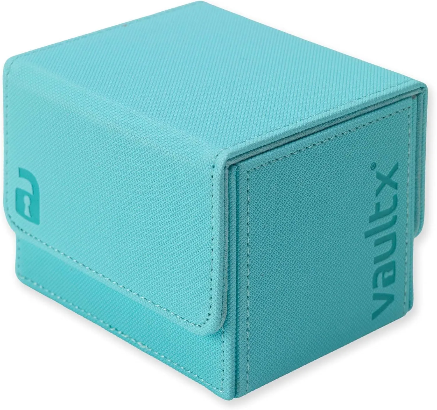 Vault X Trading Card Sideloading Deck Box, 100  sleeved cards, Premium Exo-Tec Material, Card Holder Storage Box, Detachable Magnetic Lid, for MTG Commander Game, TCG (Pastel Blue)