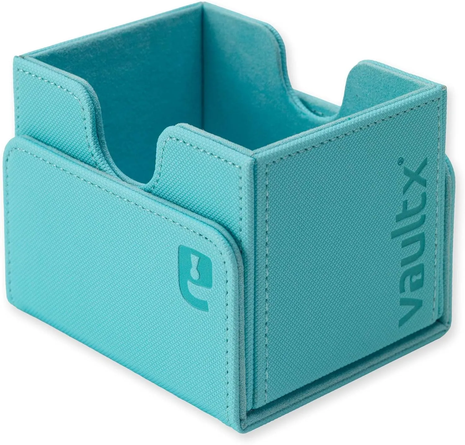Vault X Trading Card Sideloading Deck Box, 100  sleeved cards, Premium Exo-Tec Material, Card Holder Storage Box, Detachable Magnetic Lid, for MTG Commander Game, TCG (Pastel Blue)