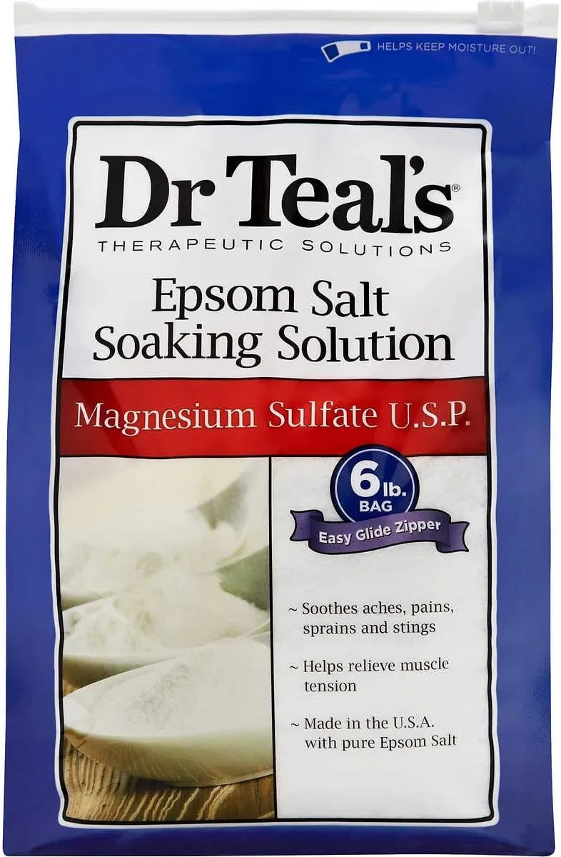 VELCRO Brand Dr. Teal's Epsom Salt, 6 Pounds (2 Count)