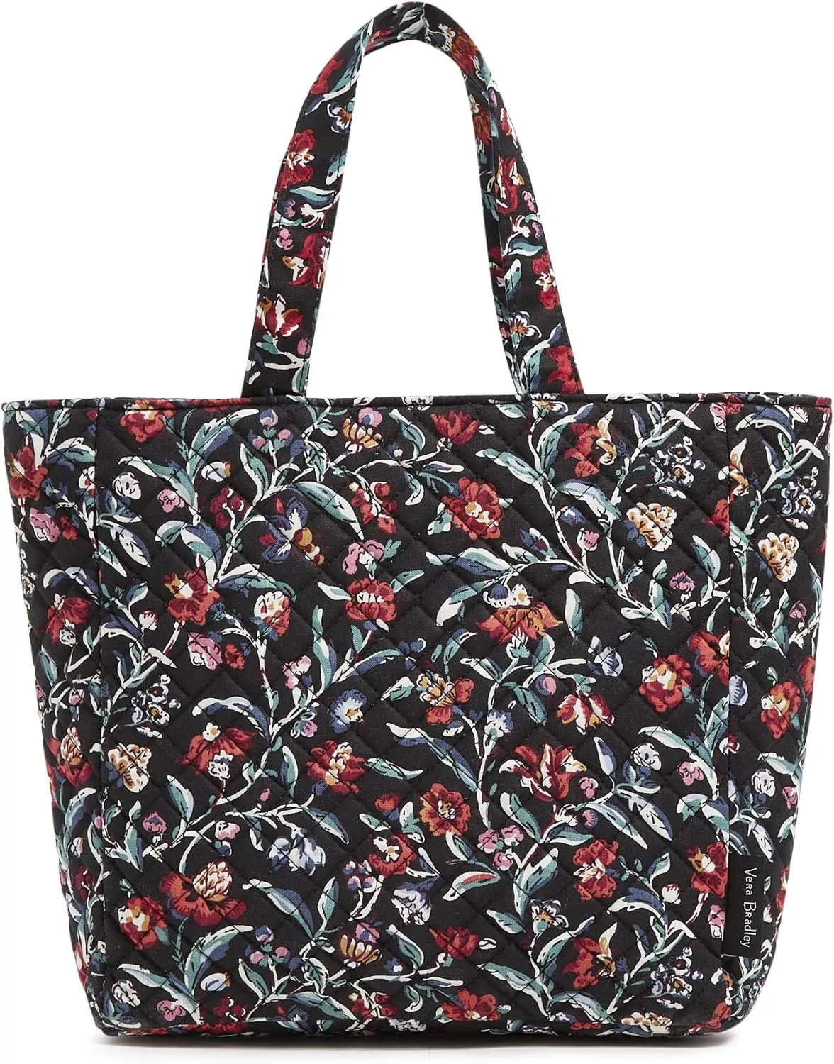 Vera Bradley Cotton Lunch Tote Lunch Box, Perennials Noir