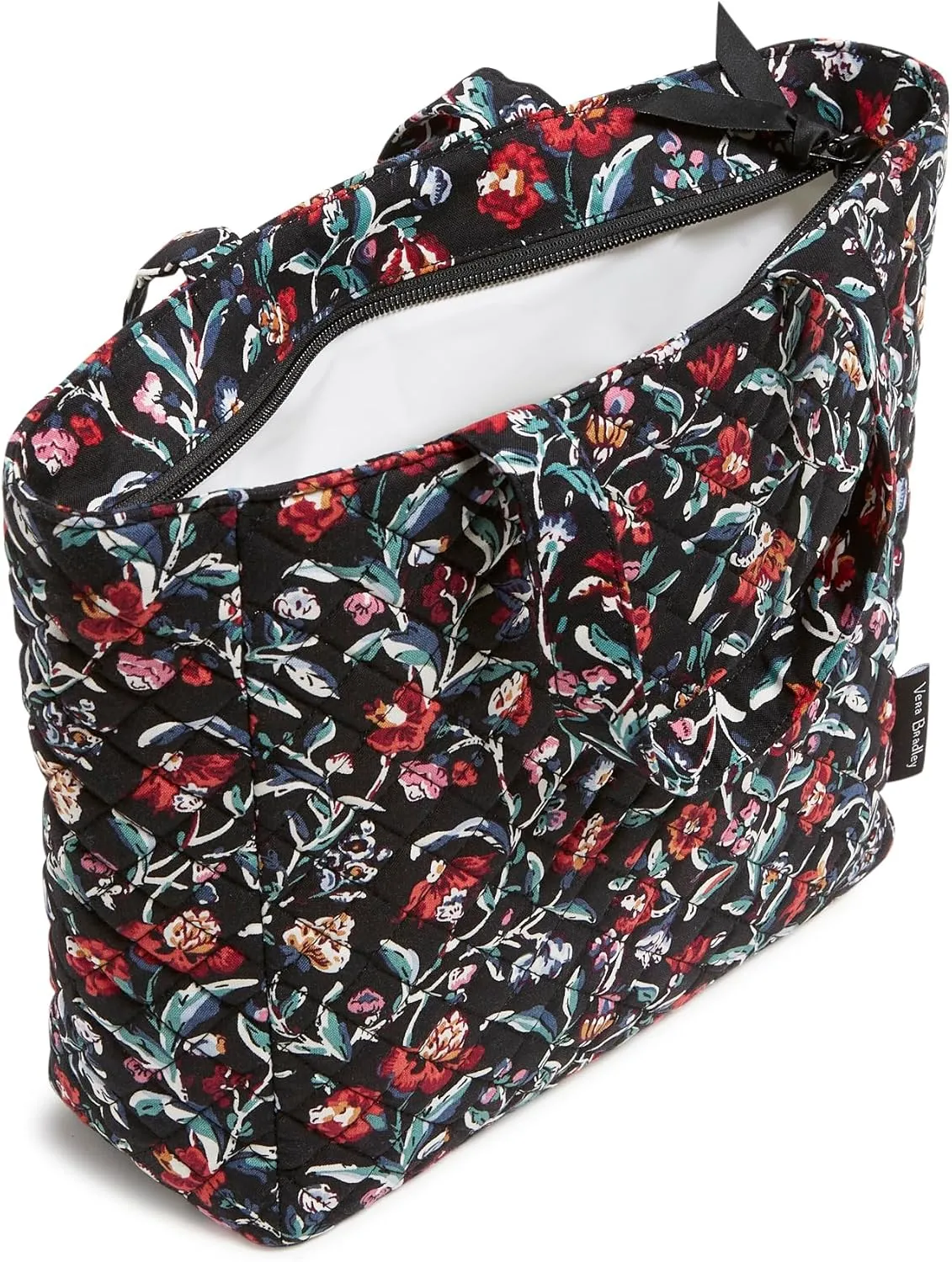 Vera Bradley Cotton Lunch Tote Lunch Box, Perennials Noir