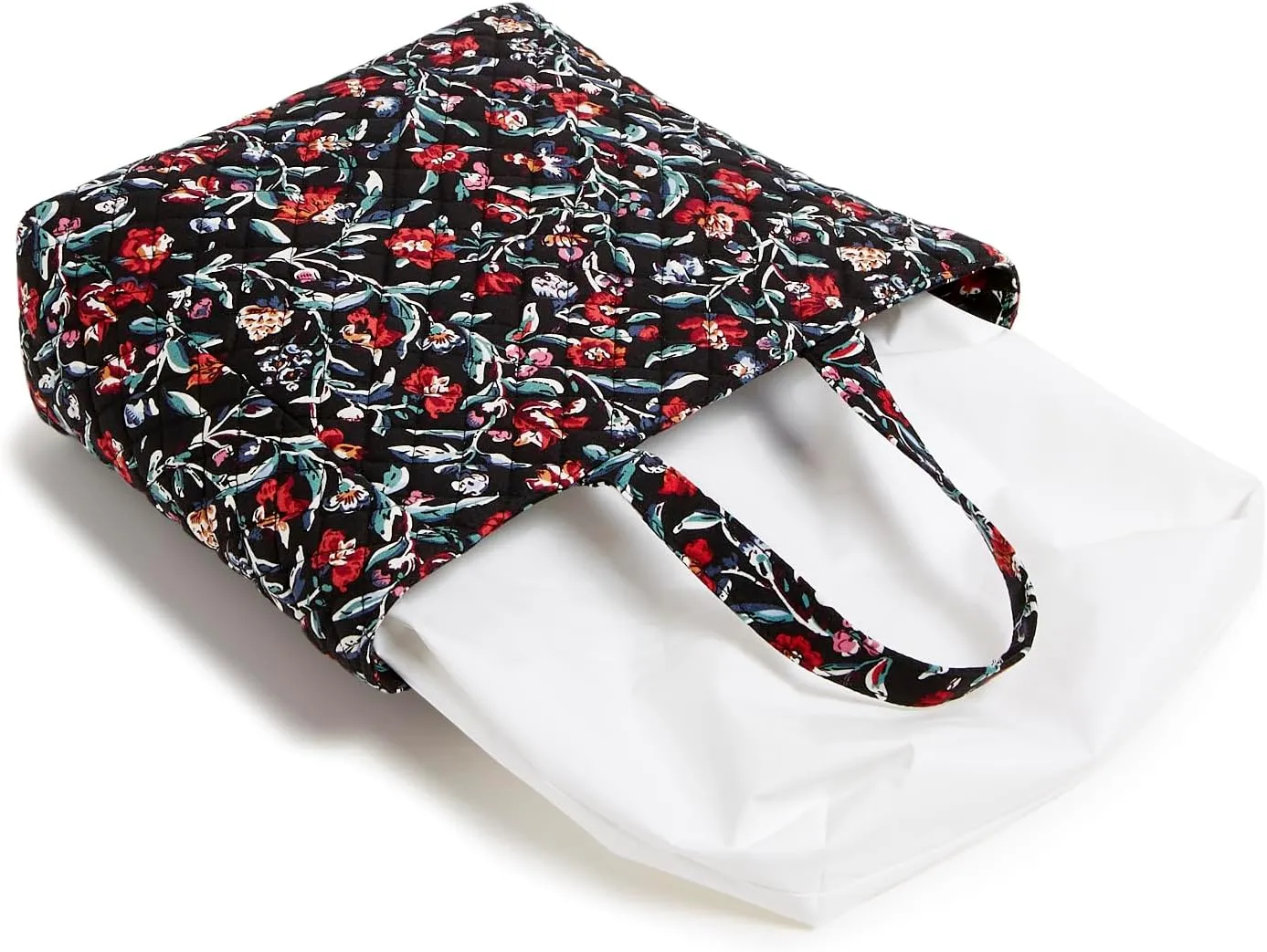 Vera Bradley Cotton Lunch Tote Lunch Box, Perennials Noir
