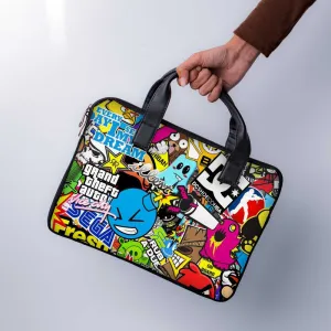 Vice City Stickers Laptop Sleeve With Handle