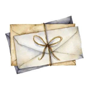 Vintage Envelopes Fabric Panel