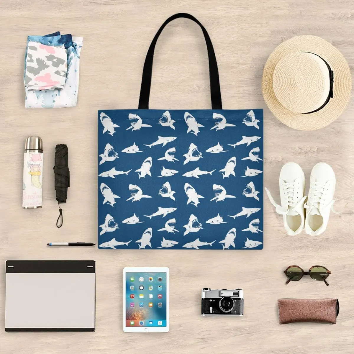 visesunny Large Tote Bag Shoulder Bag Shopping Casual Travel Bag Handbags for Women Lady Girl Teens Gym Beach Daily