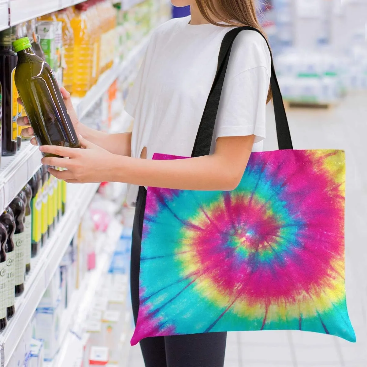 visesunny Large Tote Bag Shoulder Bag Shopping Casual Travel Bag Handbags for Women Lady Girl Teens Gym Beach Daily
