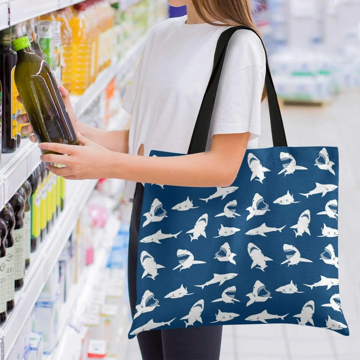 visesunny Large Tote Bag Shoulder Bag Shopping Casual Travel Bag Handbags for Women Lady Girl Teens Gym Beach Daily