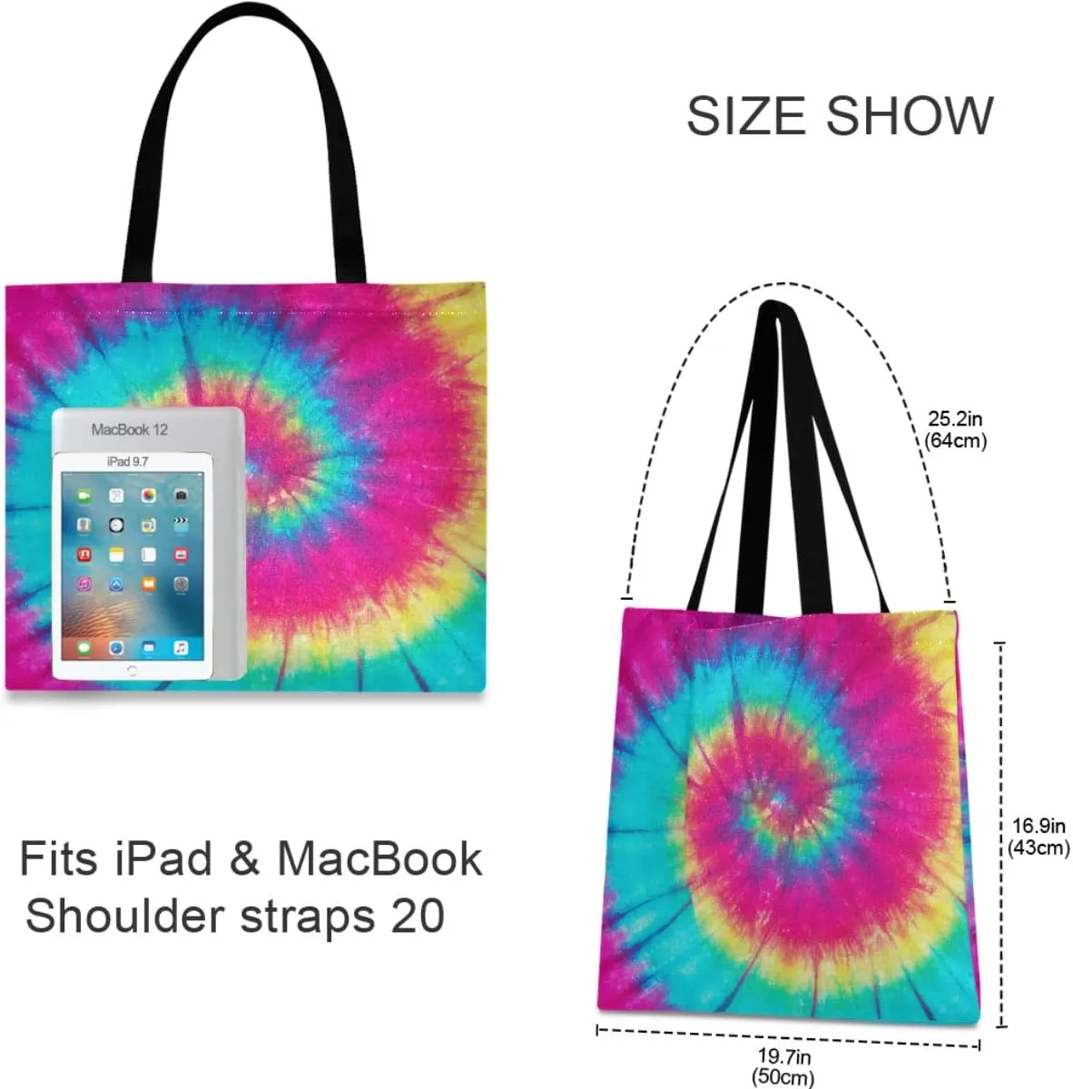 visesunny Large Tote Bag Shoulder Bag Shopping Casual Travel Bag Handbags for Women Lady Girl Teens Gym Beach Daily
