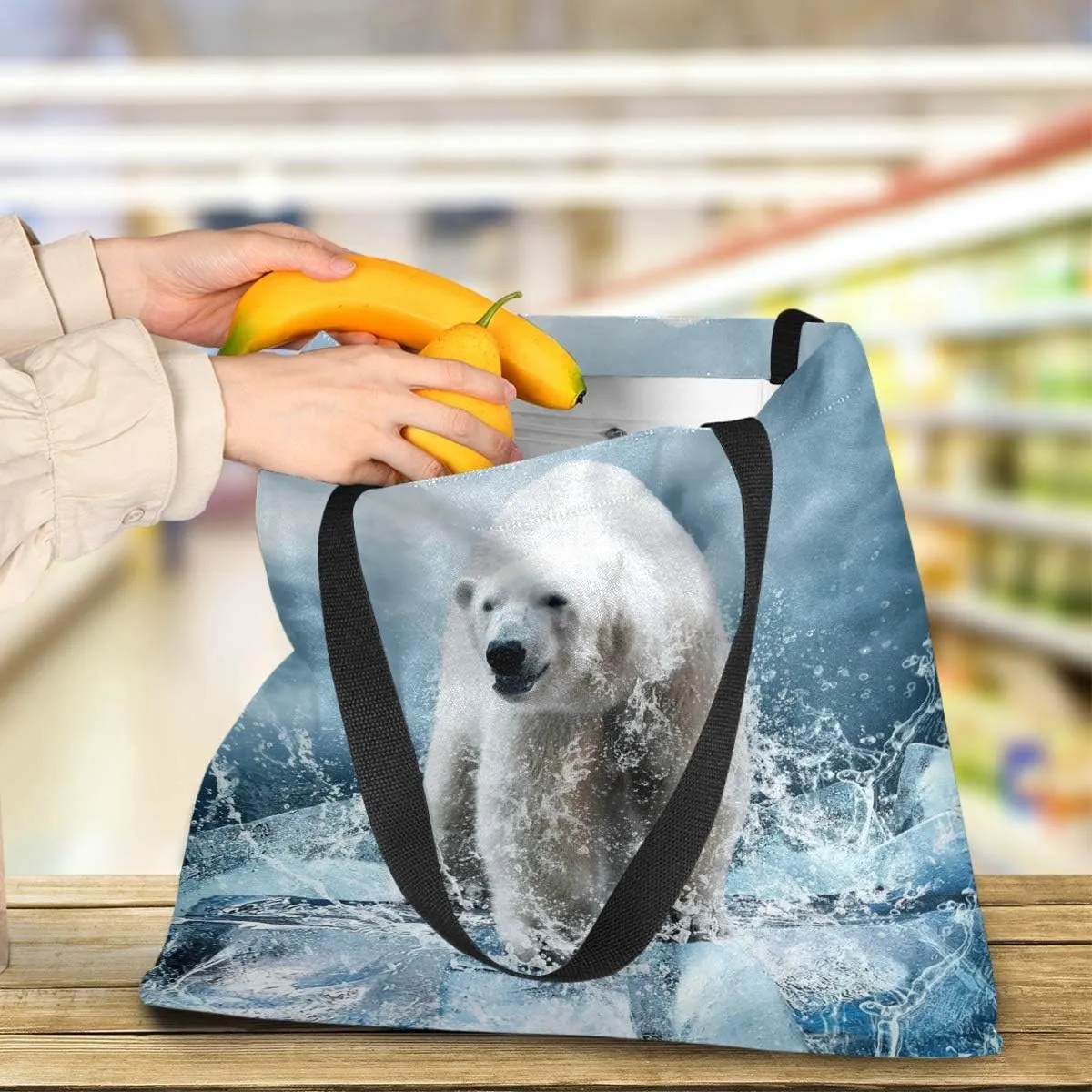 visesunny Large Tote Bag Shoulder Bag Shopping Casual Travel Bag Handbags for Women Lady Girl Teens Gym Beach Daily