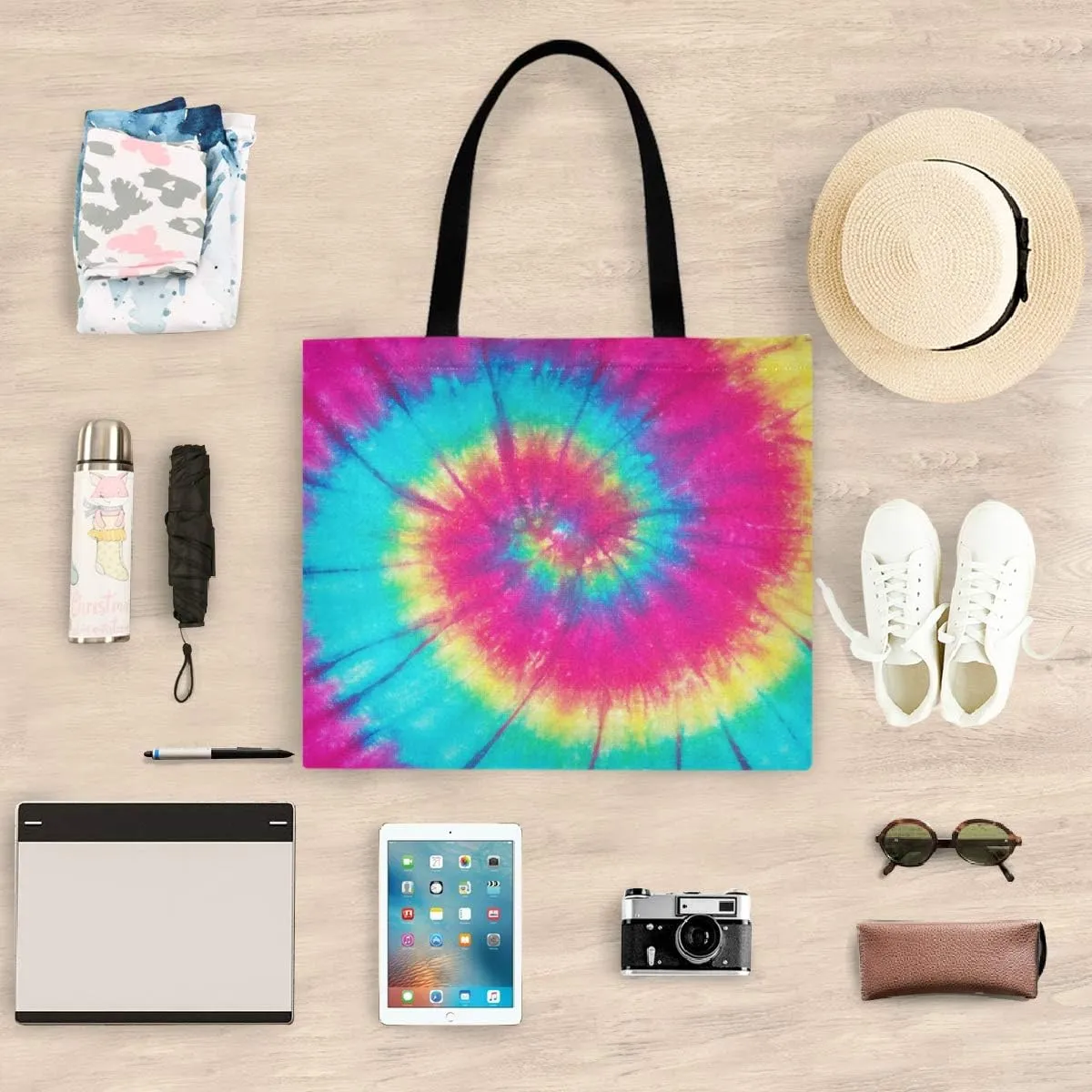 visesunny Large Tote Bag Shoulder Bag Shopping Casual Travel Bag Handbags for Women Lady Girl Teens Gym Beach Daily