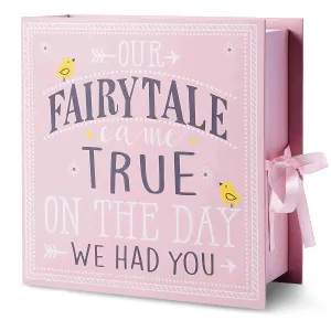VOTUM Baby Keepsake Box for Treasured Memories, Fairytale - Lightweight, Handcrafted Baby Boxes with 9 Labeled Compartments for First Memories - Gender Neutral Baby Shower Gifts for Girls, Boys