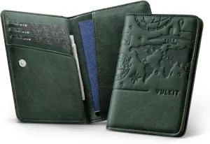 VULKIT Passport Holder Magnetic Closure RFID Blocking Travel Wallet Passport Book Cover Boarding Pass Holder Travel Essentials