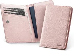VULKIT Passport Holder Magnetic Closure RFID Blocking Travel Wallet Passport Book Cover Boarding Pass Holder Travel Essentials