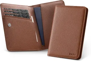 VULKIT Passport Holder Magnetic Closure RFID Blocking Travel Wallet Passport Book Cover Boarding Pass Holder Travel Essentials