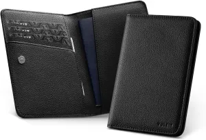 VULKIT Passport Holder Magnetic Closure RFID Blocking Travel Wallet Passport Book Cover Boarding Pass Holder Travel Essentials
