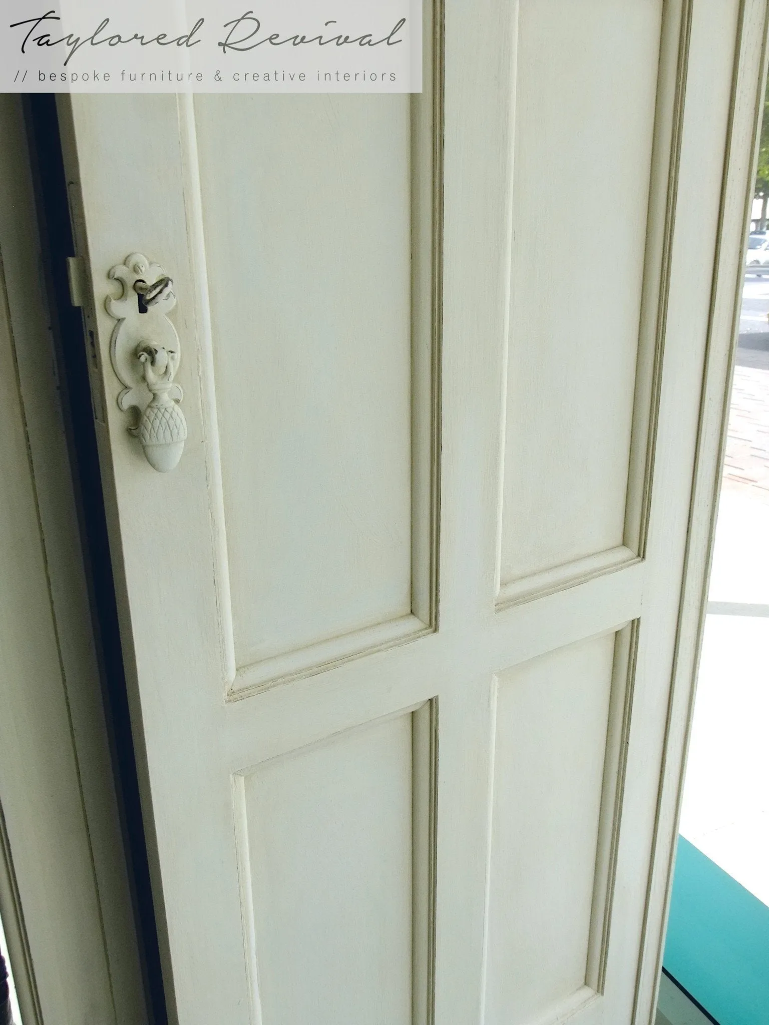 Wardrobe in Old White and Country Grey