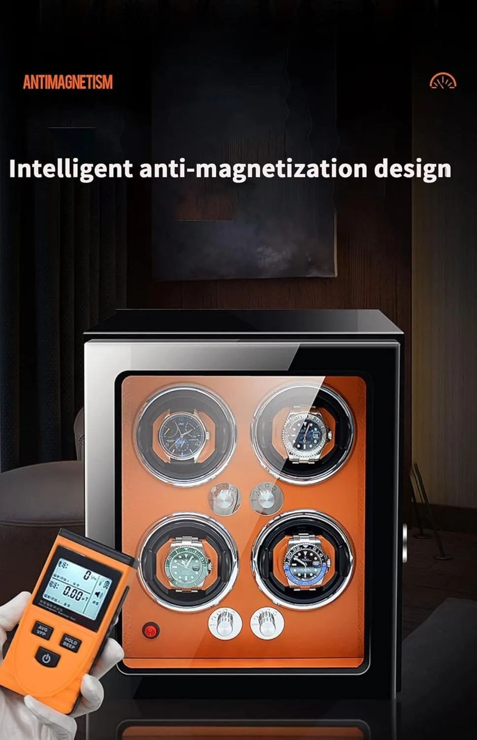 Watch Winder for Automatic Watches with Super Quiet Japanese Motor for 2 3 4 6 9 Watch Storage Display Box with LED Lights Luxury Mechanical Watch Storage Case (White 3 0)