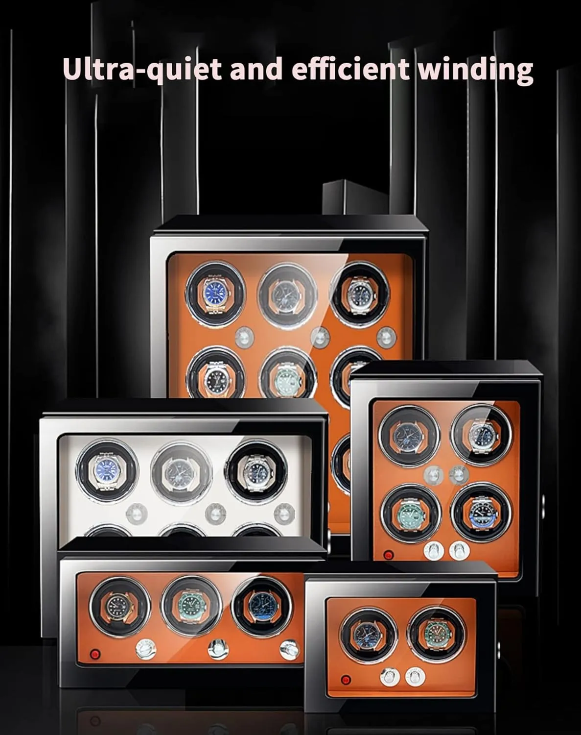 Watch Winder for Automatic Watches with Super Quiet Japanese Motor for 2 3 4 6 9 Watch Storage Display Box with LED Lights Luxury Mechanical Watch Storage Case (White 3 0)