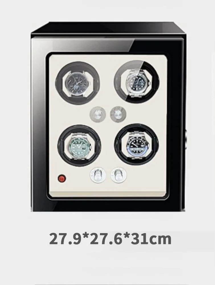 Watch Winder for Automatic Watches with Super Quiet Japanese Motor for 2 3 4 6 9 Watch Storage Display Box with LED Lights Luxury Mechanical Watch Storage Case(Brown,4 0)