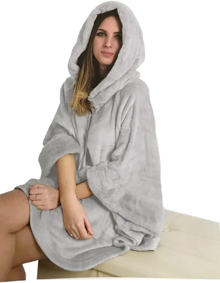 Wearable Blanket Hoodie Oversized Sweatshirt Blanket with Big Pocket. Hooded Snuggies Blanket For Women Men Adult.Cute thing funny gifts for girlfriends mom on Birthday Christmas