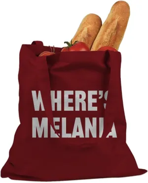 Where's Melania Election 2024 Cotton Canvas Tote Bag