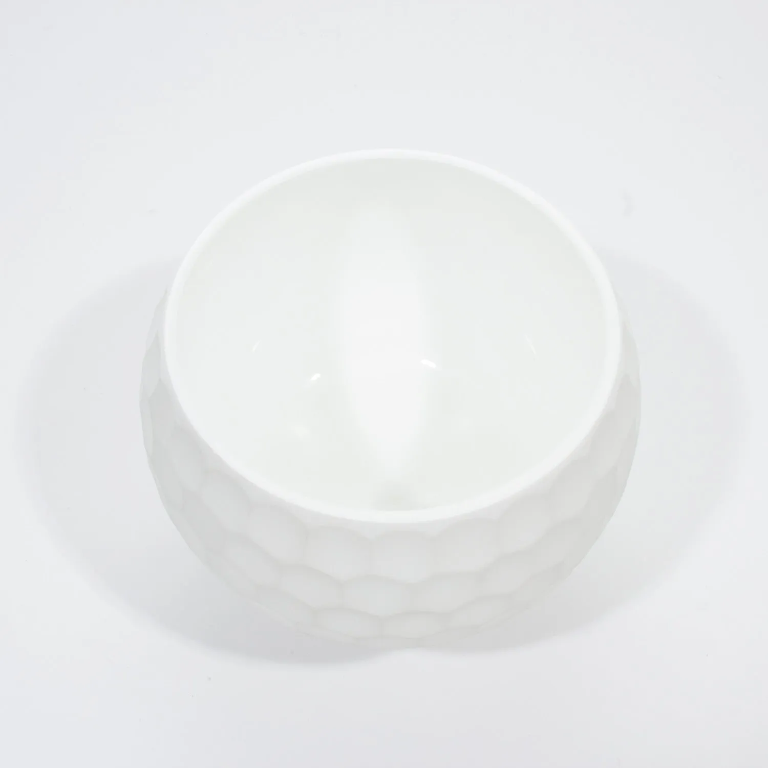 White Ceramic Honeycomb Votive Holders (Pair)