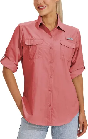 Willit Women's UPF 50  Sun Protection Shirts Long Sleeve Fishing Shirts SPF Quick Dry Hiking Outdoor Shirts