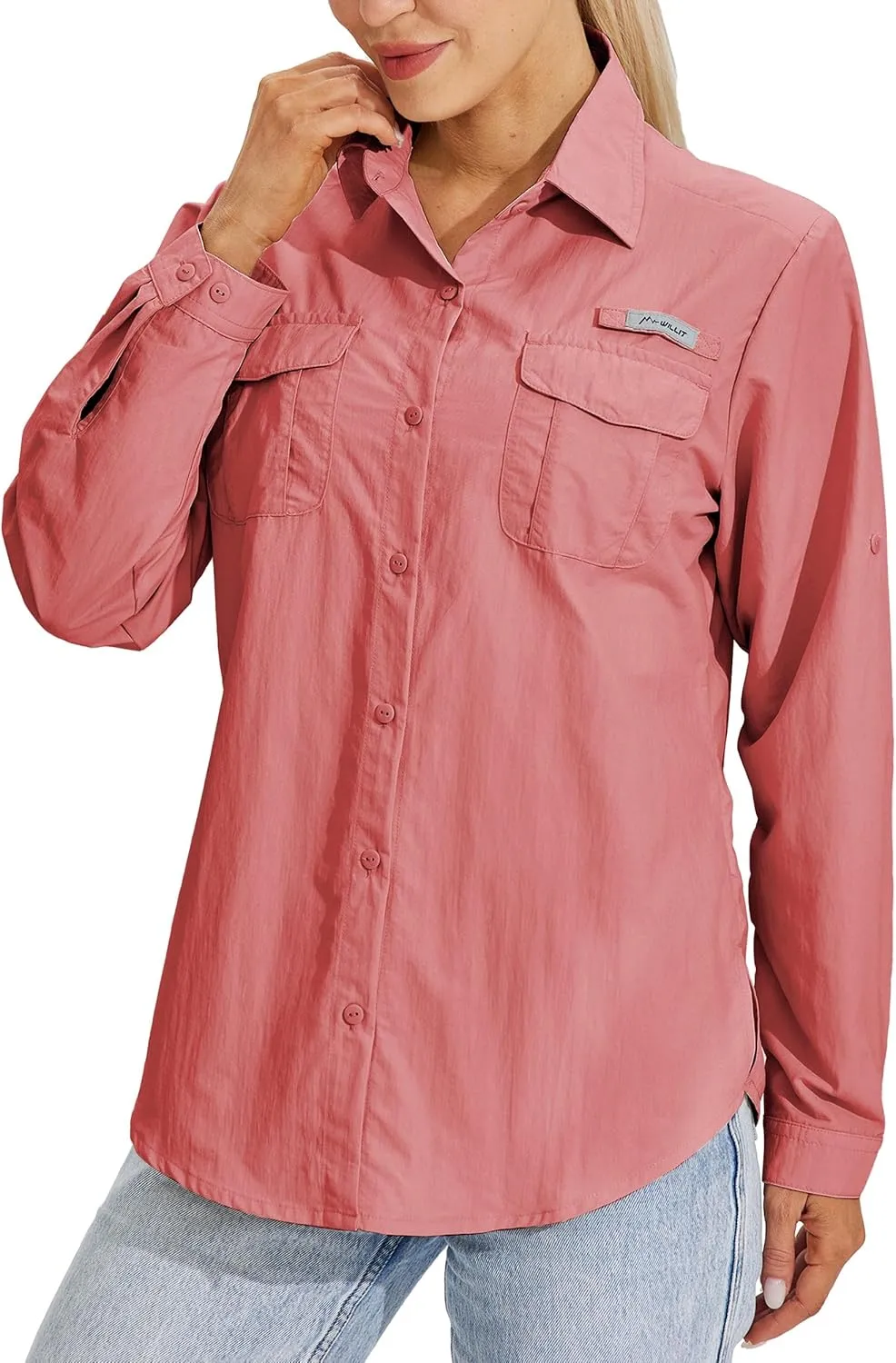 Willit Women's UPF 50  Sun Protection Shirts Long Sleeve Fishing Shirts SPF Quick Dry Hiking Outdoor Shirts