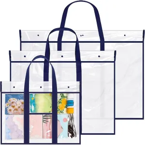 Windyun 3 Pcs Large Poster Storage Bag 48 x 36 Inches 31.5 x 25.5 Inches 19 x 25 Inches Bulletin Board Holder Classroom Organization and Storage Poster Storage Container Art Portfolio Case