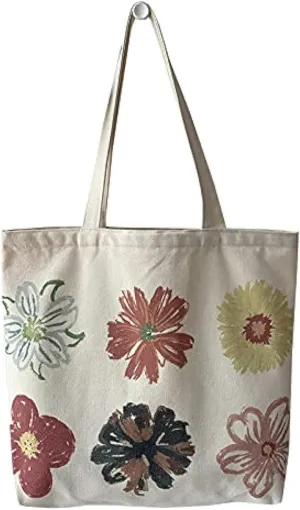 Women canvas Tote Bag for Women Shoulder Bag with zipper Work Beach Travel and Shopping Grocery Bag