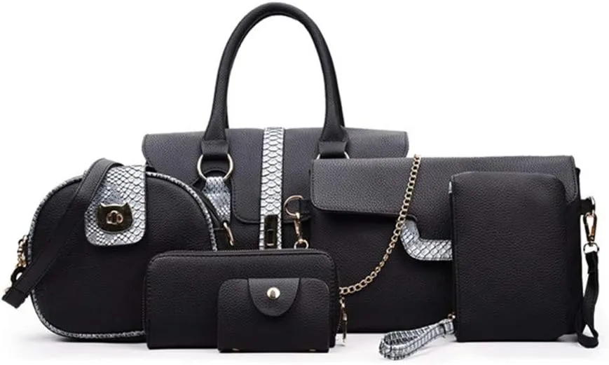 Women Designer Purses And Handbags Set Satchel Shoulder Bags Totes 6pcs Clutch Wallet