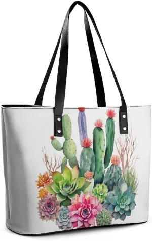 Women Tote Bags Casual Handbags PU Leather Shoulder Travel Bag