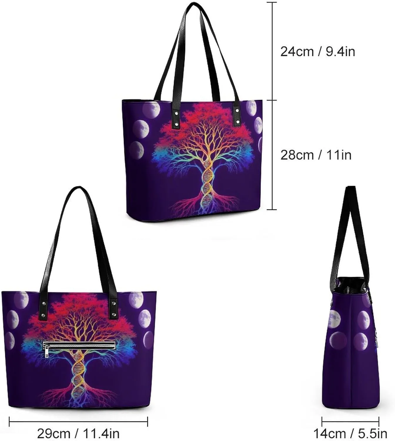 Women Tote Bags Handbags PU Leather Shoulder Casual Handbags