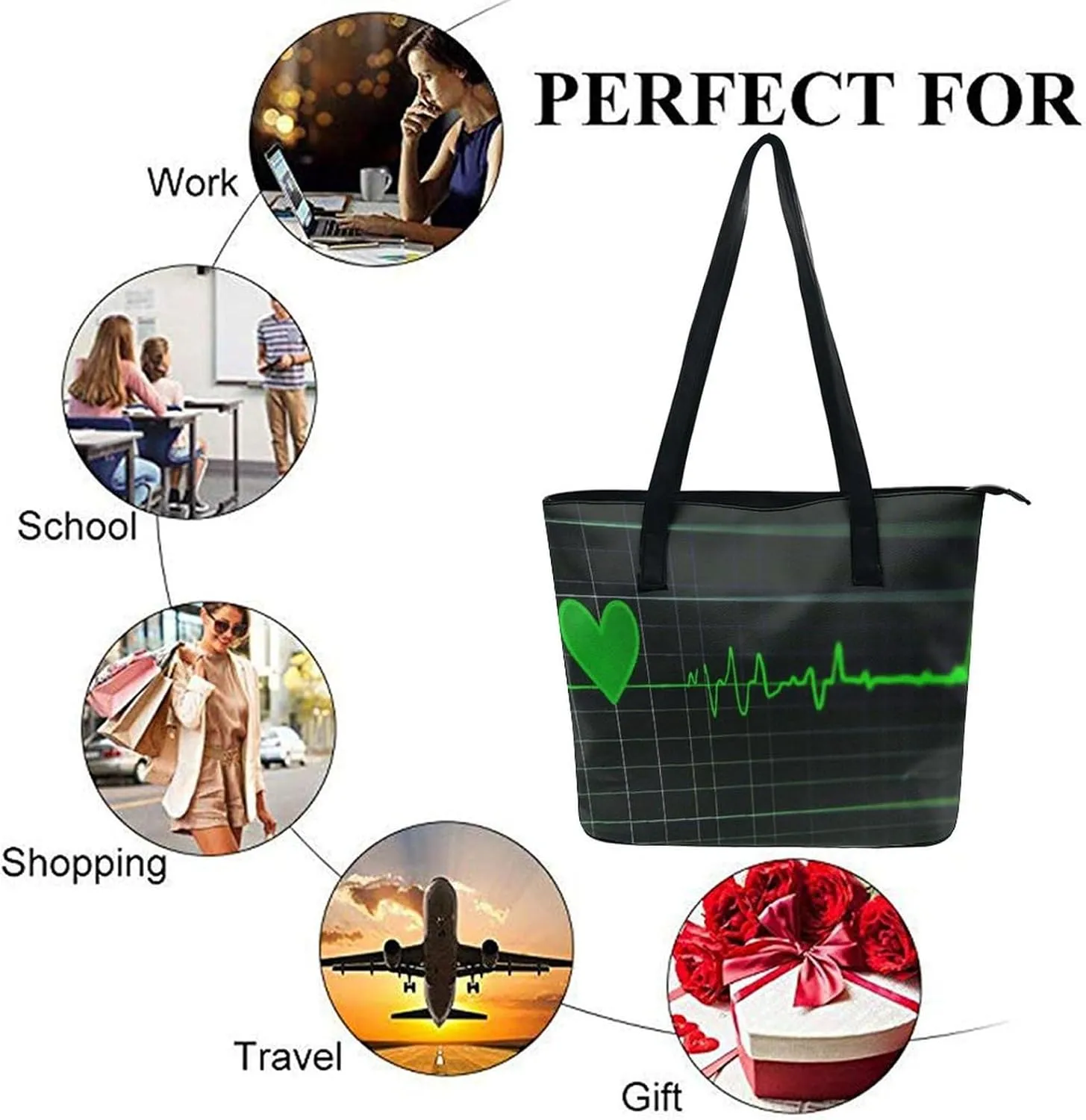 Women Tote Bags Handbags PU Leather Shoulder Casual Handbags