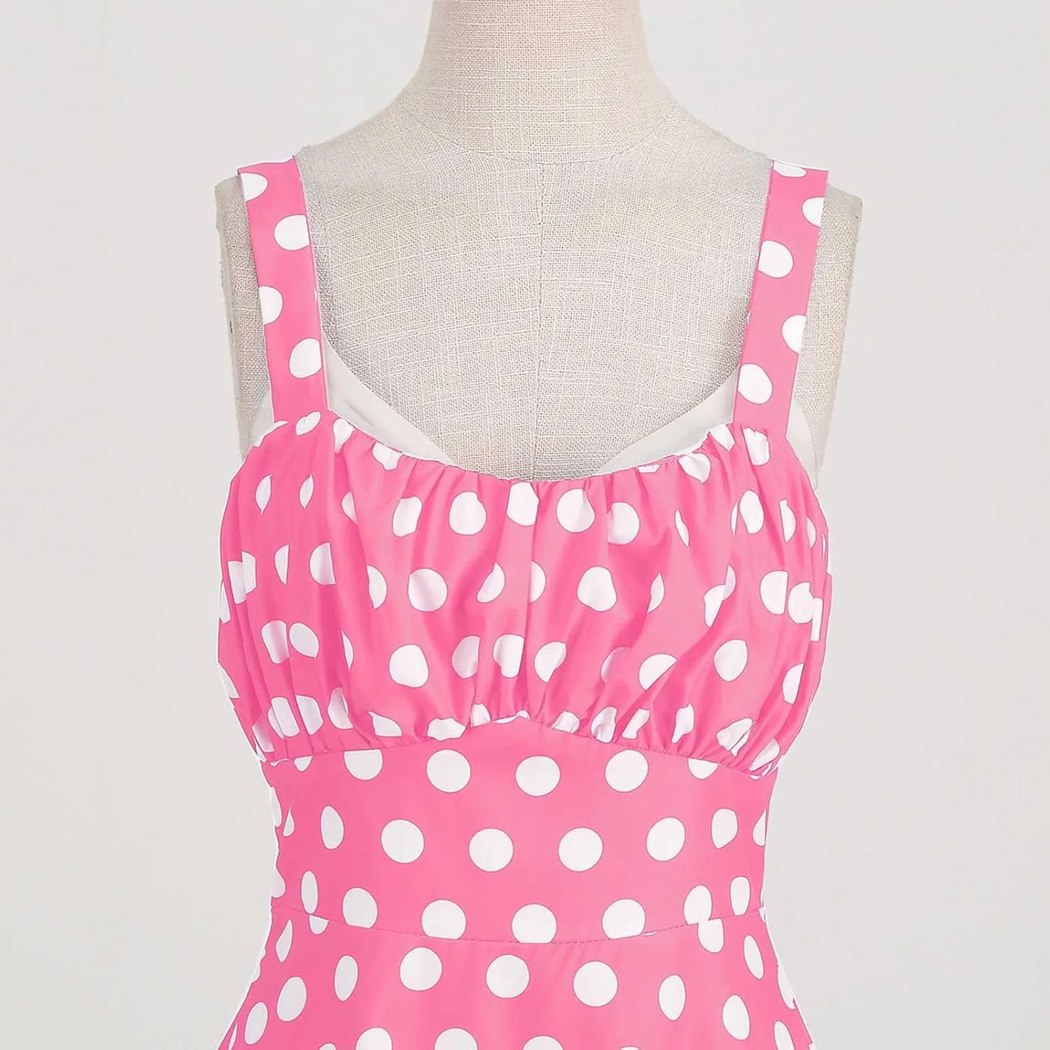 Women Vintage Sleeveless Solid Floral Ruched Summer Cute A-Line Flowy Swing Midi Dress Beach Dresses