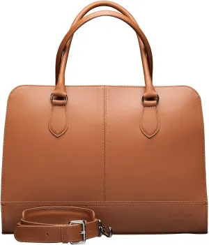 Women’s Laptop Bag – Fits 14" and 13" Laptops, Croco Print Leather, Dutch Design, Made in Italy, with Trolley Strap