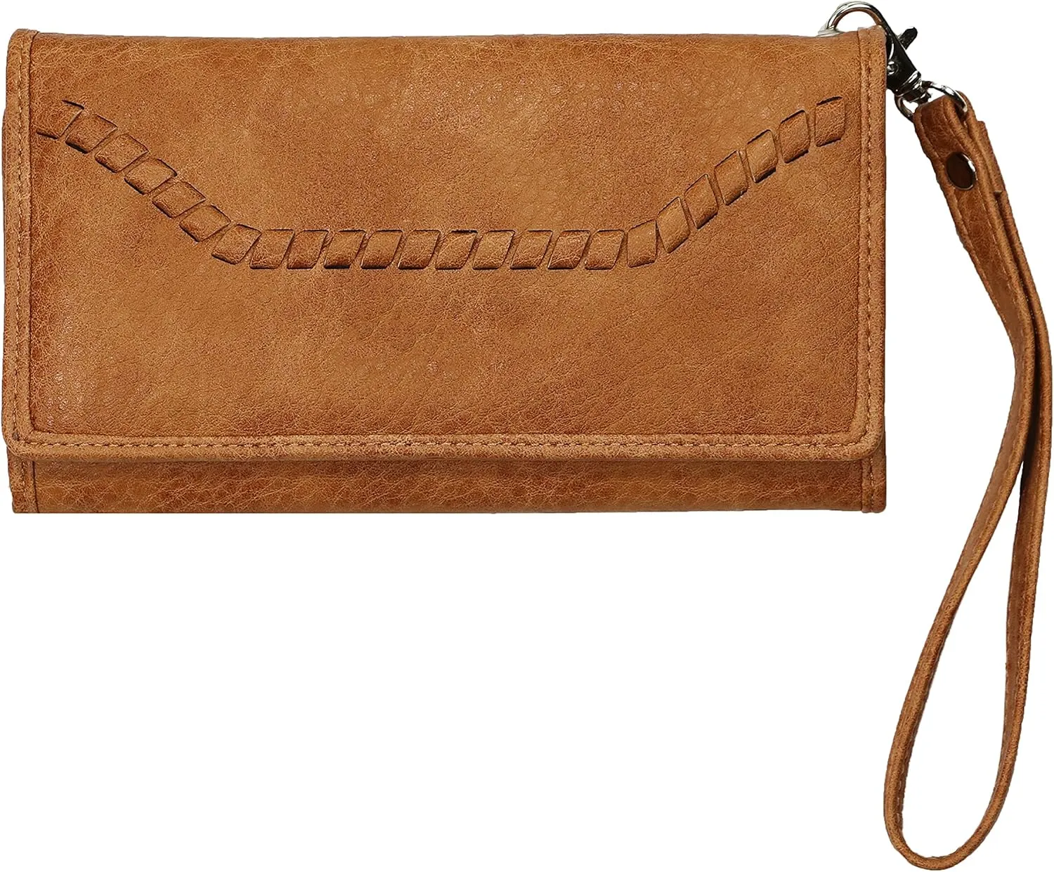 Women's rfid Blocking Tri-fold Clutch Wallet for Ladies (Cinnamon)