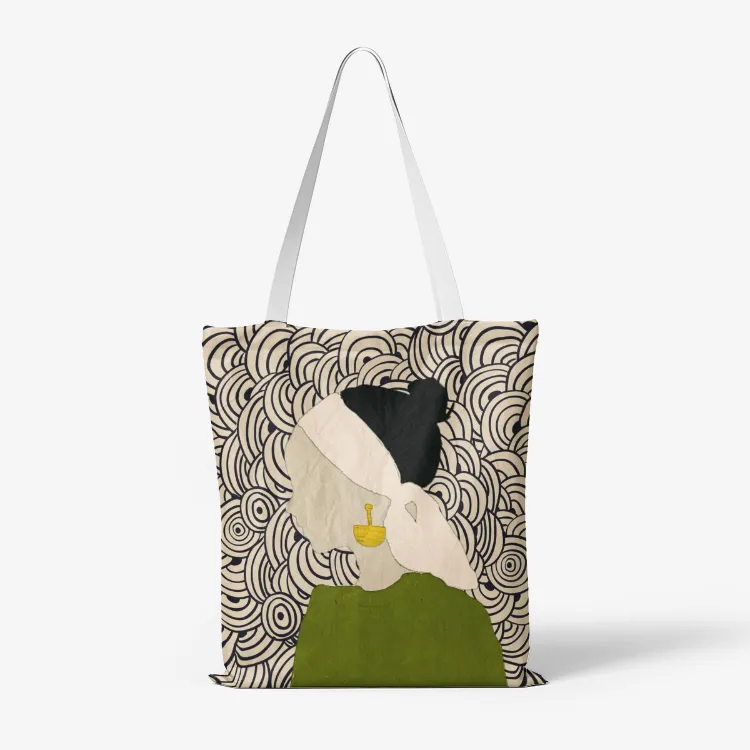 Wonder White Women's Heavy Duty and Strong Natural Canvas Tote Bag