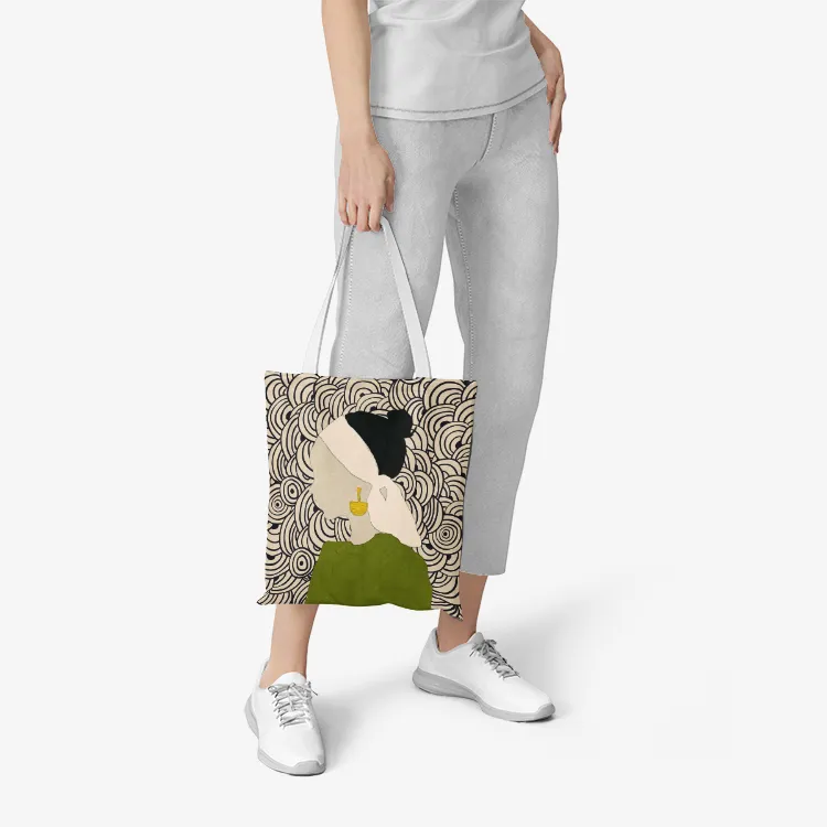 Wonder White Women's Heavy Duty and Strong Natural Canvas Tote Bag