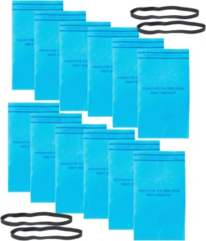 WS01025F2 Wet Dry Filter Bag Compatible with Workshop Fits 2-1/2-Gallon to 5-Gallon Shop Vacuum Cleaners with Retaining Bands Replace VF2000(12 PACKS)
