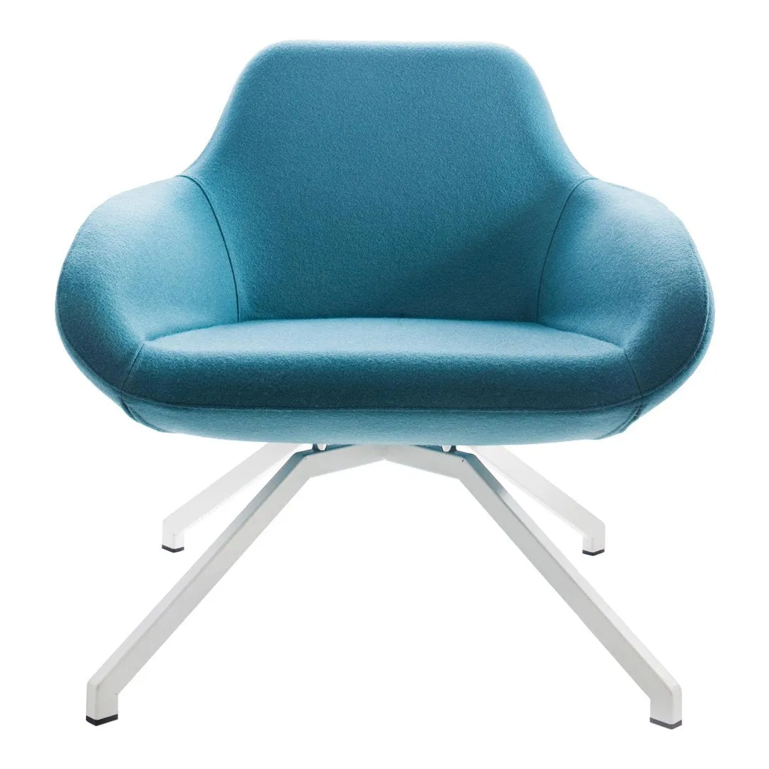 X Big Lounge Armchair - Fixed Steel Base