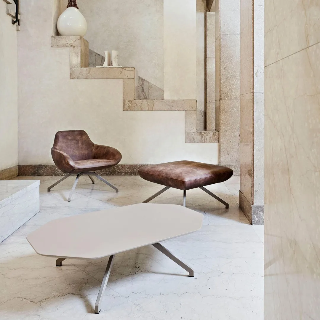 X Big Lounge Armchair - Fixed Steel Base