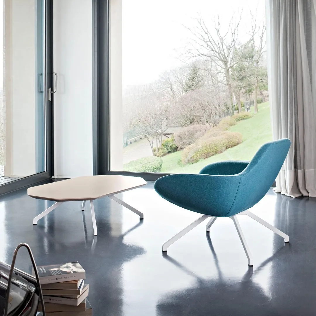 X Big Lounge Armchair - Fixed Steel Base