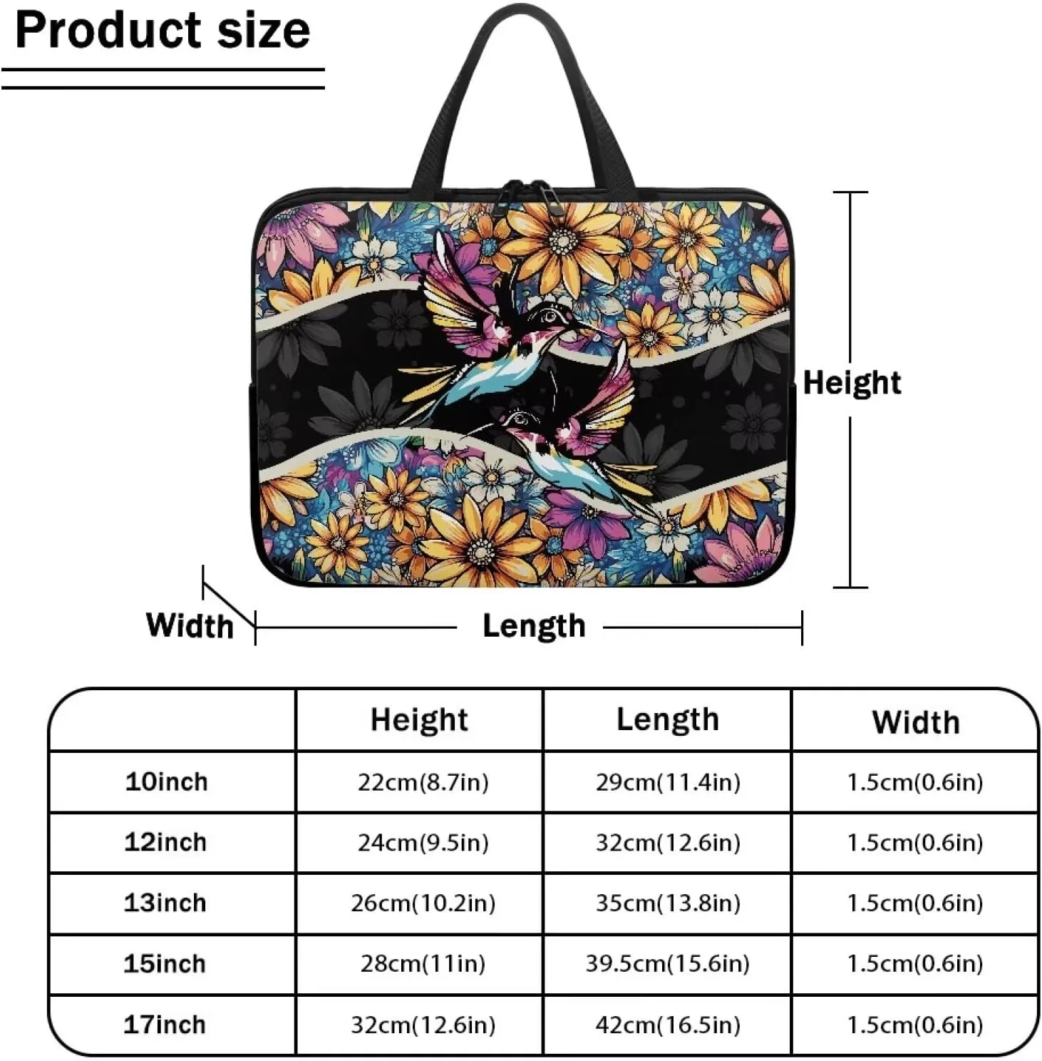 Xoenoiee Laptop Carrying Case Portable Laptop Bag Compatible with Laptop Computer Waterproof for Women Men