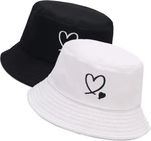 XYIYI 2 Pack Unisex Bucket Hat for Women Men Summer Beach Fishing Hat Sun Hat