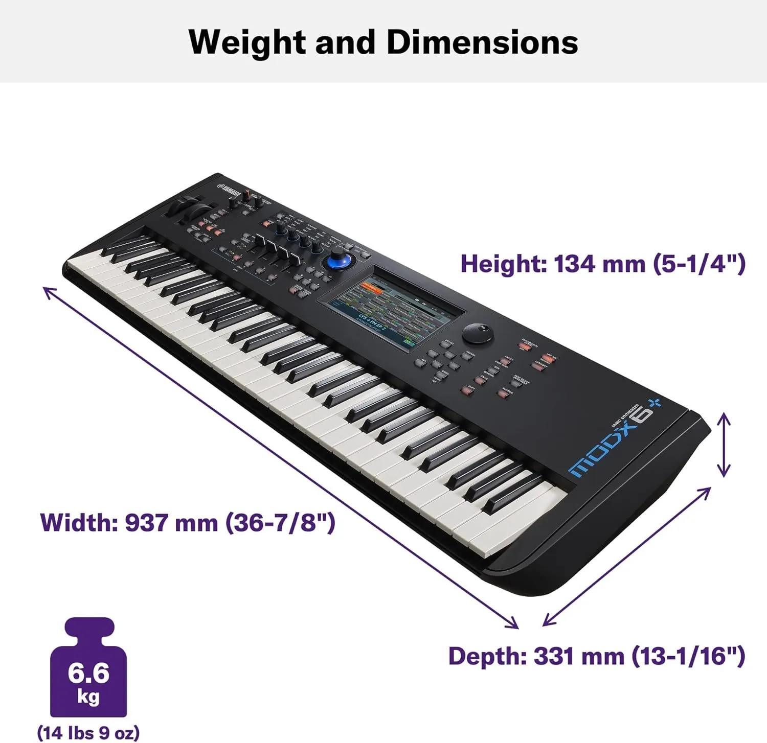 Yamaha MODX6  61-Key Synthesizer Workstation , Black